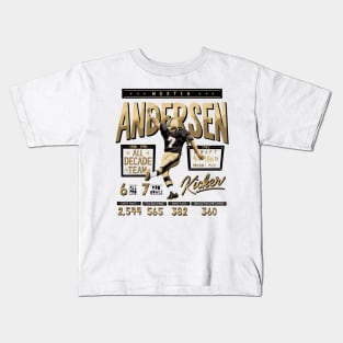 Morten Andersen New Orleans Stats Kids T-Shirt